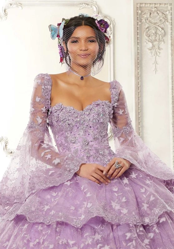 Mori Lee 34053 Tiered Skirt Glitter Quinceanera Dress 2 Mori Lee 34053 Tiered Skirt Glitter Quinceanera Dress - Image 2