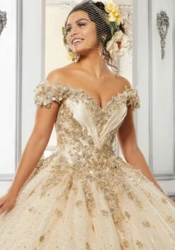 New Release -Fashion wedding dress mori lee 34054 off the shoulder quinceanera dress 02.887