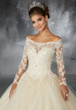 Mori Lee 60052 Long Sleeve Quinceanera Dress -Fashion wedding dress mori lee 60052 long sleeve quinceanera dress 03.423