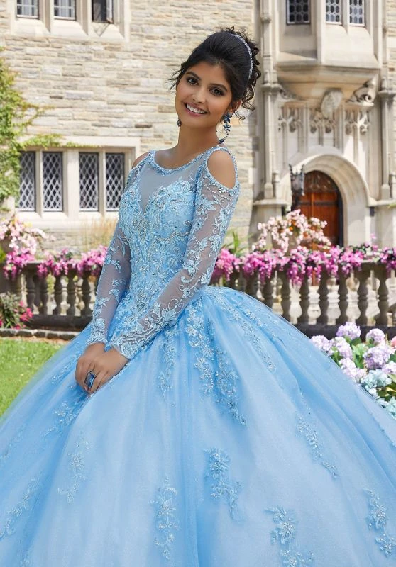 Mori Lee 60102 Long Sleeve Quinceanera Dress 4 Mori Lee 60102 Long Sleeve Quinceanera Dress - Image 4