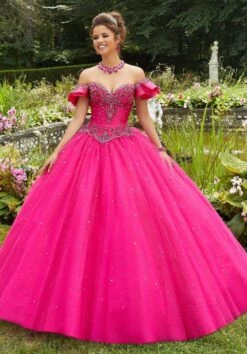 Mori Lee 60109 Ruffle Sleeves Quinceanera Gown