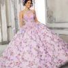 Mori Lee 60141 Halter Neckline Floral Quinceanera Dress