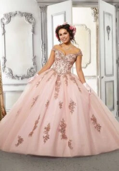 Mori Lee 60146 Off The Shoulder Quinceanera Gown