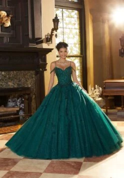 Mori Lee 60155 Multi Strap Floral Quinceanera Dress -Fashion wedding dress mori lee 60155 multi strap floral quinceanera dress 06.978