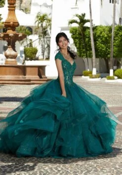 Mori Lee 60161 Queen Anne Neckline Flounce Skirt Quinceanera Dress -Fashion wedding dress mori lee 60161 queen anne neckline flounce skirt quinceanera dress 06.994