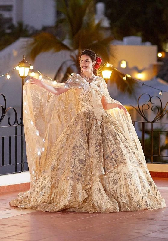 Mori Lee 60163 Spaghetti Straps V-Neck Quinceanera Dress 4 Mori Lee 60163 Spaghetti Straps V-Neck Quinceanera Dress - Image 4