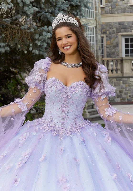 Mori Lee 60174 Detachable Sleeve Ruched Bodice Quinceanera Dress 2 Mori Lee 60174 Detachable Sleeve Ruched Bodice Quinceanera Dress - Image 2