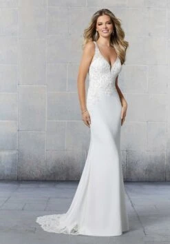 Mori Lee 6925 Shea Sheer Back Destination Bridal Dress