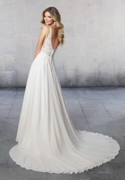 Mori Lee 6927 Shiloh Plunging Neckline Beach Wedding Gown -Fashion wedding dress mori lee 6927 shiloh plunging neckline beach wedding gown 04.747