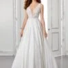 Mori Lee 6943 Betsey Plunging Neckline Wedding Dress