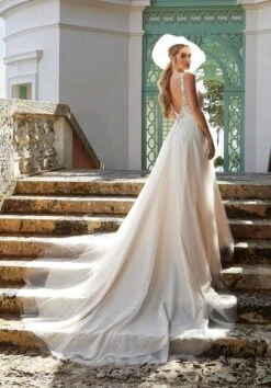 Mori Lee 6972 Fannie Plunging Neck Open Back Wedding Dress -Fashion wedding dress mori lee 6972 fannie plunging neck open back wedding dress 03.993