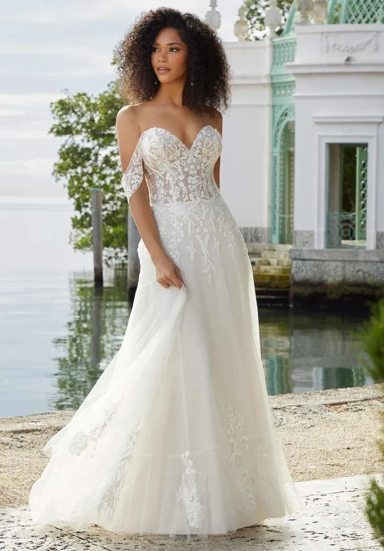 Mori Lee 6974 Florina Ruffle Hem Sweetheart Neck Wedding Gown 1 Mori Lee 6974 Florina Ruffle Hem Sweetheart Neck Wedding Gown