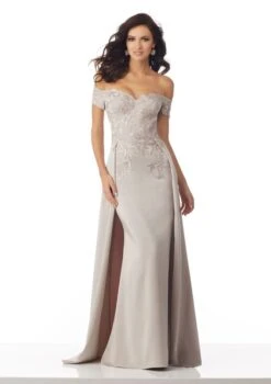 Mori Lee 71834 Off-The-Shoulder Evening Dress With Overskirt