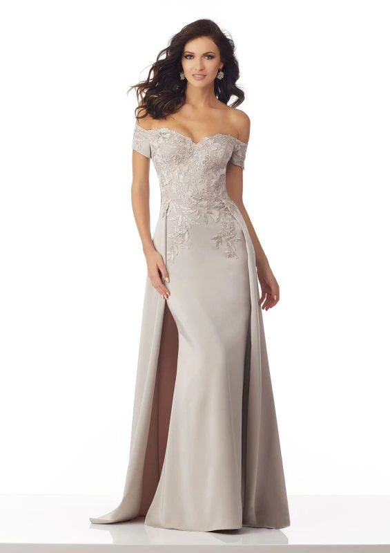 Mori Lee 71834 Off-The-Shoulder Evening Dress With Overskirt 1 Mori Lee 71834 Off-The-Shoulder Evening Dress With Overskirt