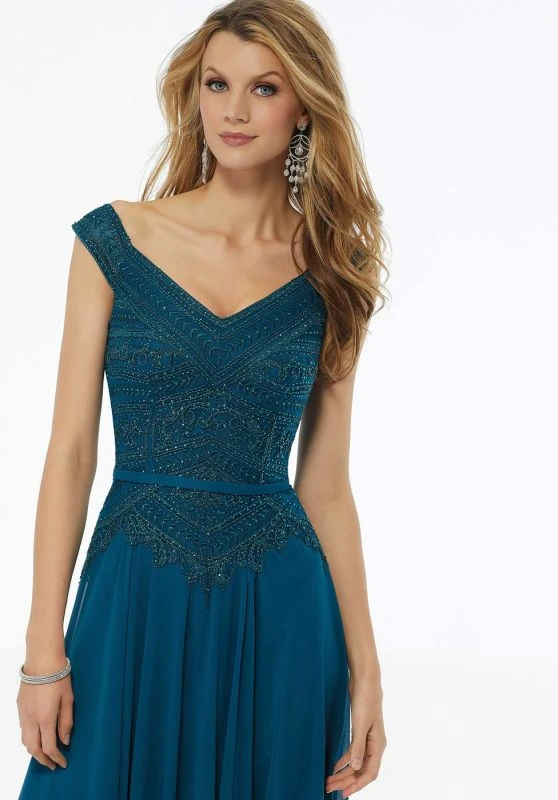 Mori Lee 72134 Portrait Neckline Dress 2 Mori Lee 72134 Portrait Neckline Dress - Image 2