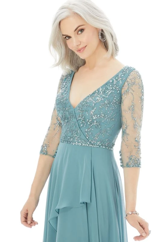 Mori Lee 72208 Three Quarter Sleeve Evening Gown 4 Mori Lee 72208 Three Quarter Sleeve Evening Gown - Image 4