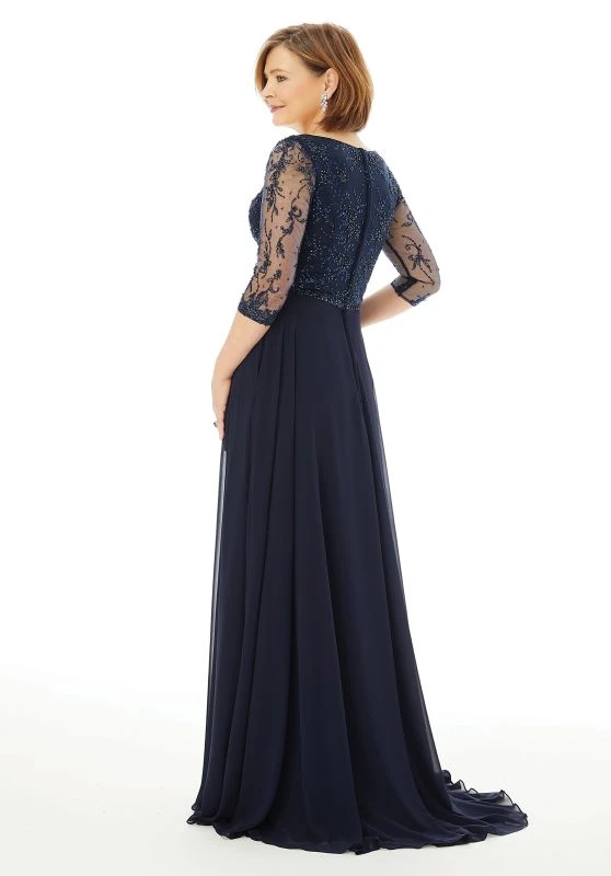 Mori Lee 72208 Three Quarter Sleeve Evening Gown 2 Mori Lee 72208 Three Quarter Sleeve Evening Gown - Image 2