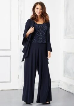 Mori Lee 72304 Scoop Neck 3 Piece Pant Suit -Fashion wedding dress mori lee 72304 scoop neck 3 piece pant suit 04.826