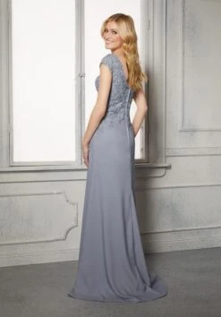 Mori Lee 72421 Embroidered Top Cap Sleeve Dress -Fashion wedding dress mori lee 72421 embroidered top cap sleeve dress 05.896