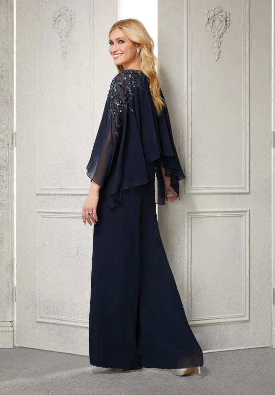 Mori Lee 72428 Cape Sleeve Two Piece Pant Suit 3 Mori Lee 72428 Cape Sleeve Two Piece Pant Suit - Image 3