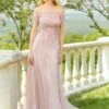 Mori Lee 72503 Off The Shoulder Embroidered Dress
