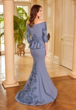 Mori Lee 72511 Three Quarter Sleeve Peplum Dress -Fashion wedding dress mori lee 72511 three quarter sleeve peplum dress 05.978