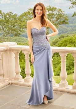 Mori Lee 72518 Lace Bodice Strapless Sweetheart Dress