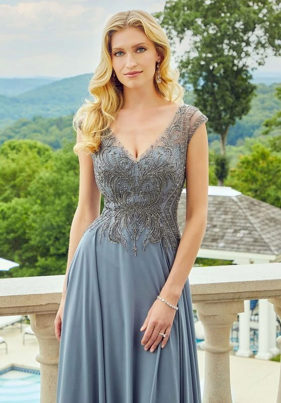 Mori Lee 72521 Embellished Bodice Cap Sleeve Dress 2 Mori Lee 72521 Embellished Bodice Cap Sleeve Dress - Image 2