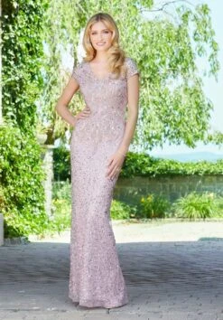 Mori Lee 72523 Back Slit Beaded Dress
