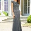Mori Lee 72527 Bateau Neck Beaded Dress