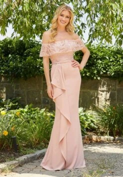 Mori Lee 72535 Embroidered Bodice Off The Shoulder Dress