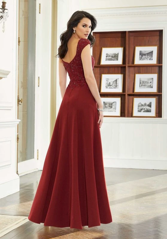 Mori Lee 72608 Square Neck Front Slit Dress 3 Mori Lee 72608 Square Neck Front Slit Dress - Image 3