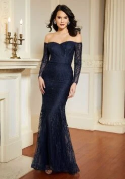 Mori Lee 72634 Long Sleeves Off The Shoulder Dress