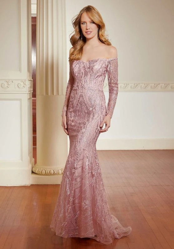 Mori Lee 72634 Long Sleeves Off The Shoulder Dress 3 Mori Lee 72634 Long Sleeves Off The Shoulder Dress - Image 3