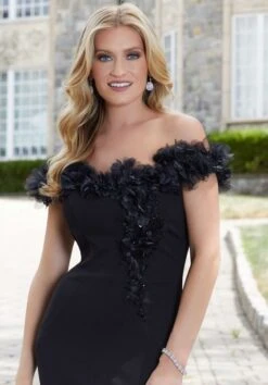 Mori Lee 72732 Floral Neckline Off The Shoulder Dress -Fashion wedding dress mori lee 72732 floral neckline off the shoulder dress 07.1062