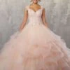 Mori Lee 89177 Queen Anne Neckline Quinceanera Gown