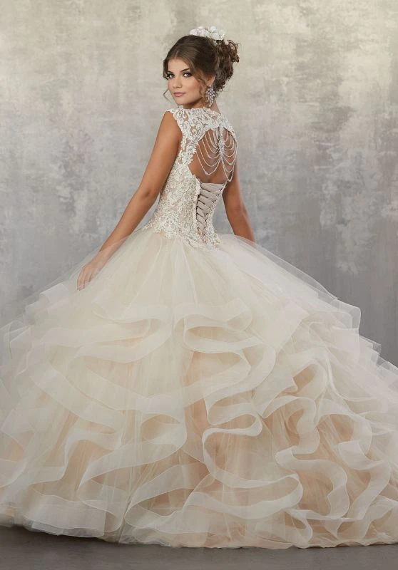 Mori Lee 89177 Queen Anne Neckline Quinceanera Gown 4 Mori Lee 89177 Queen Anne Neckline Quinceanera Gown - Image 4