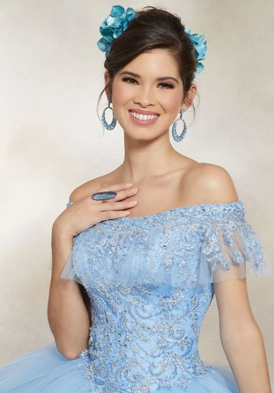 Mori Lee 89237 Flounced Neck Sweet 16 Dress 4 Mori Lee 89237 Flounced Neck Sweet 16 Dress - Image 4