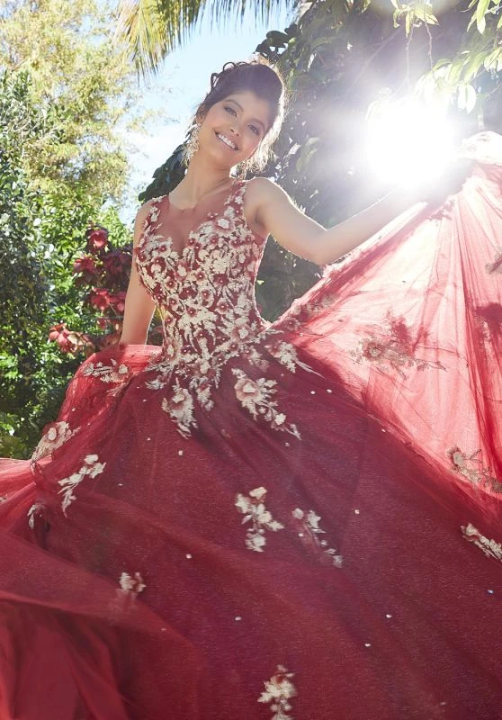 Mori Lee 89244 Illusion Neck Quinceanera Dress 5 Mori Lee 89244 Illusion Neck Quinceanera Dress - Image 5