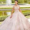 Mori Lee 89302 Off The Shoulder Glitter Quinceanera Dress