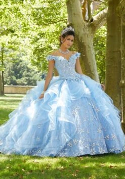 Mori Lee 89303 Flounce Skirt Floral Quinceanera Dress