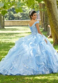 Mori Lee 89303 Flounce Skirt Floral Quinceanera Dress -Fashion wedding dress mori lee 89303 flounce skirt floral quinceanera dress 03.852