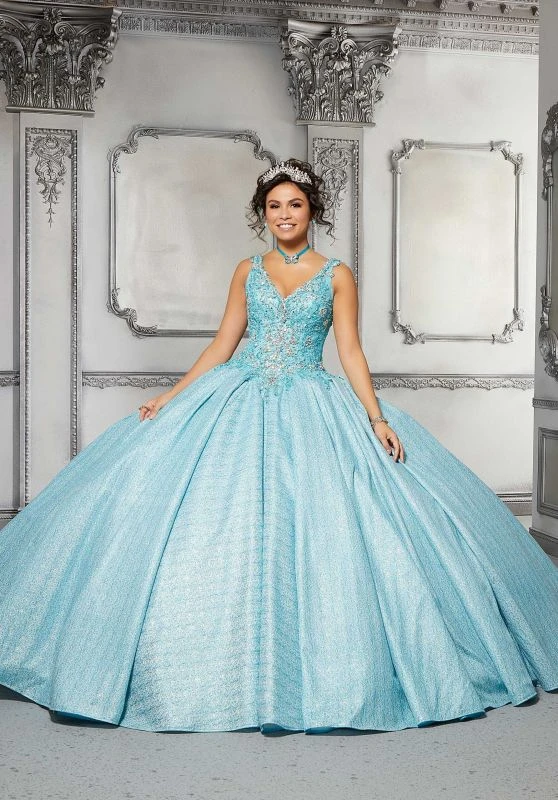 Mori Lee 89315 Pleated Skirt V-Neck Quinceanera Dress 1 Mori Lee 89315 Pleated Skirt V-Neck Quinceanera Dress