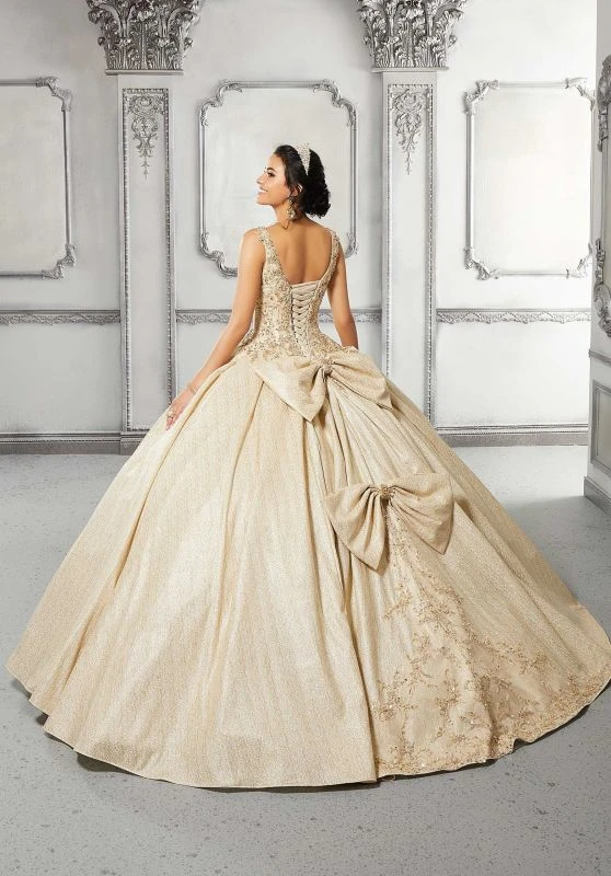 Mori Lee 89315 Pleated Skirt V-Neck Quinceanera Dress 5 Mori Lee 89315 Pleated Skirt V-Neck Quinceanera Dress - Image 5