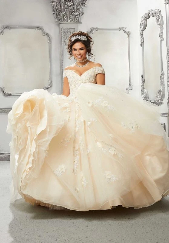 Mori Lee 89316 3D Floral Off The Shoulder Quinceanera Gown 6 Mori Lee 89316 3D Floral Off The Shoulder Quinceanera Gown - Image 6