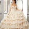 Mori Lee 89322 Ruffle Skirt Off The Shoulder Quince Dress