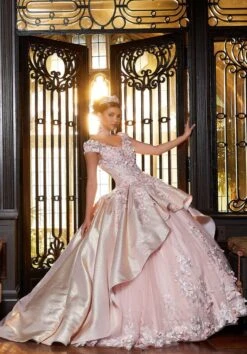 Mori Lee 89331 Floral Bodice Layered Skirt Quinceanera Dress -Fashion wedding dress mori lee 89331 floral bodice layered skirt quinceanera dress 03.936