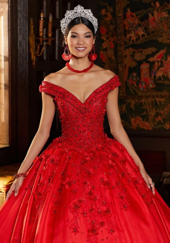 Mori Lee 89337 Floral Appliques Off The Shoulder Quinceanera Gown 2 Mori Lee 89337 Floral Appliques Off The Shoulder Quinceanera Gown - Image 2