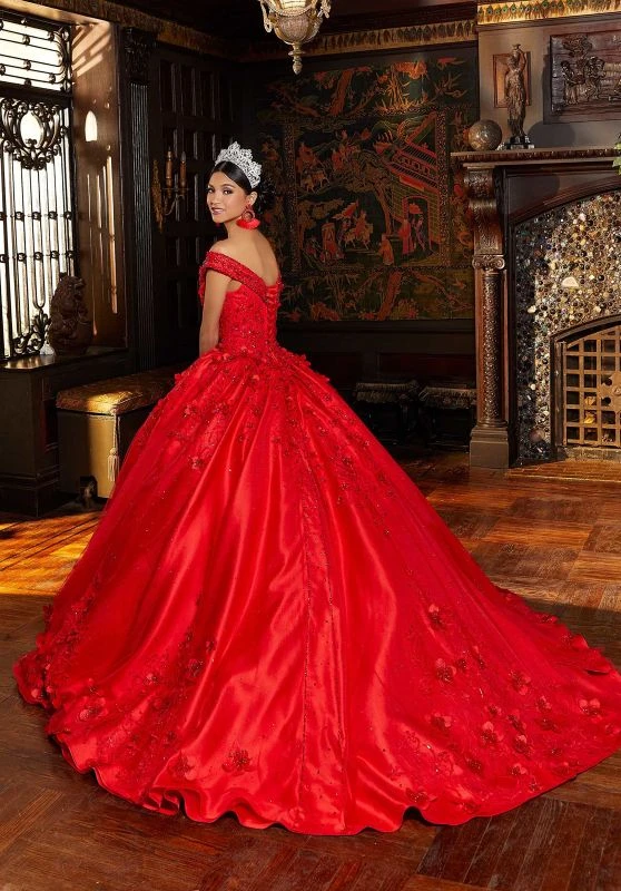 Mori Lee 89337 Floral Appliques Off The Shoulder Quinceanera Gown 3 Mori Lee 89337 Floral Appliques Off The Shoulder Quinceanera Gown - Image 3