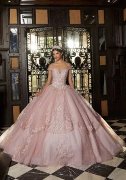Mori Lee 89340 Cutout Back Layered Skirt Quinceanera Gown